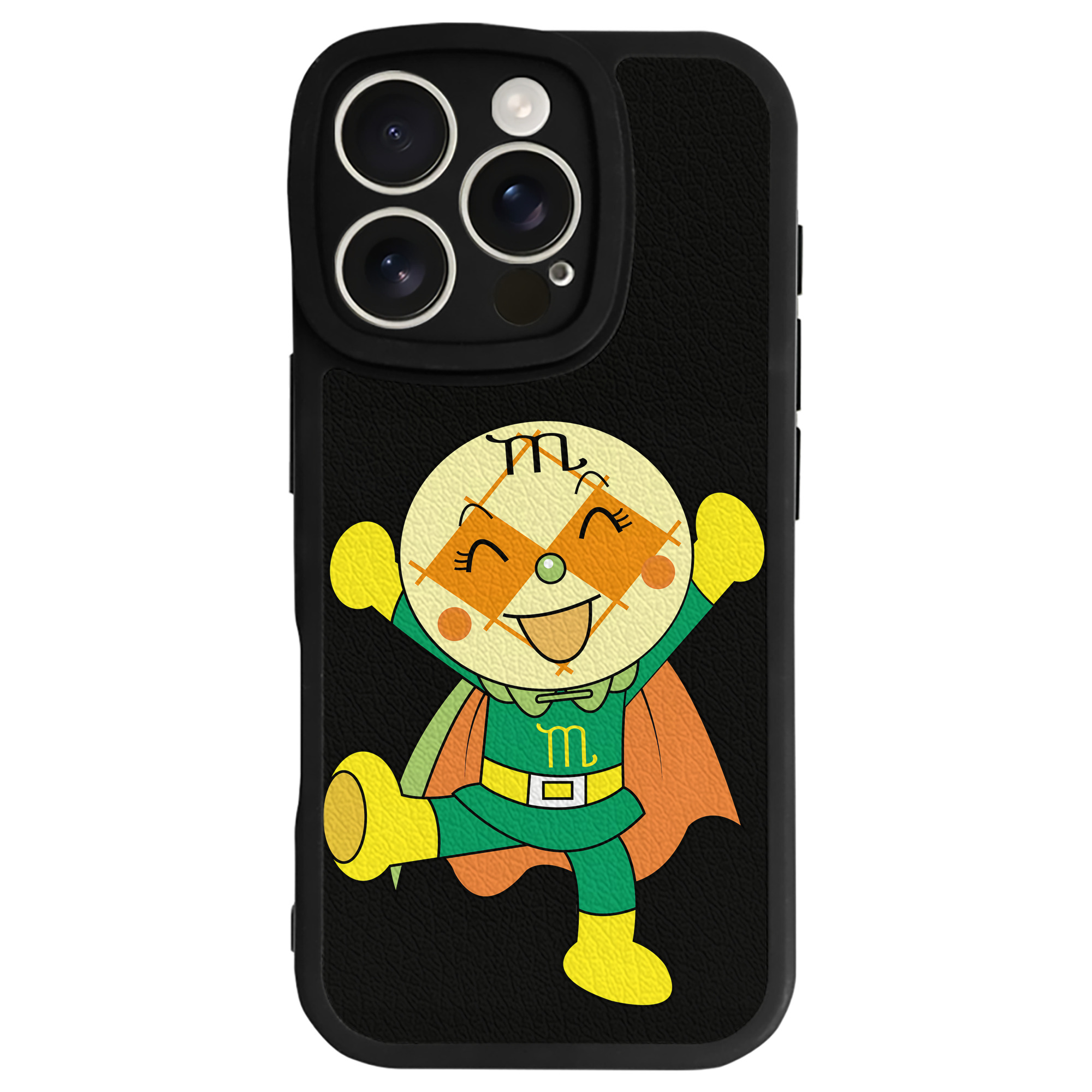 （画像用） アンパンマン Anpanman 【iPhone 16シリーズ対応】シリコンスマホケース（レザー調） 材質：シリコン